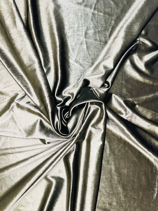 Light Green Plain Velvet