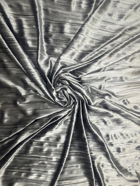 Crinkled Silver Velvet
