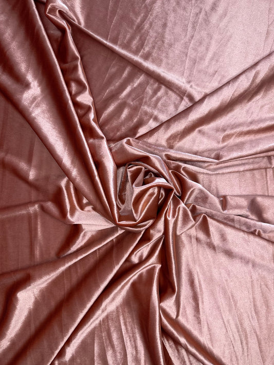 Rose Gold Plain Velvet
