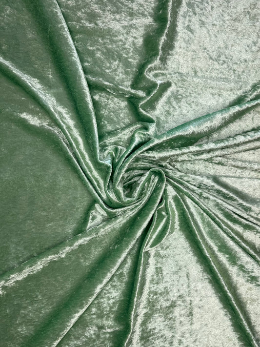 Mint green Crushed Velvet