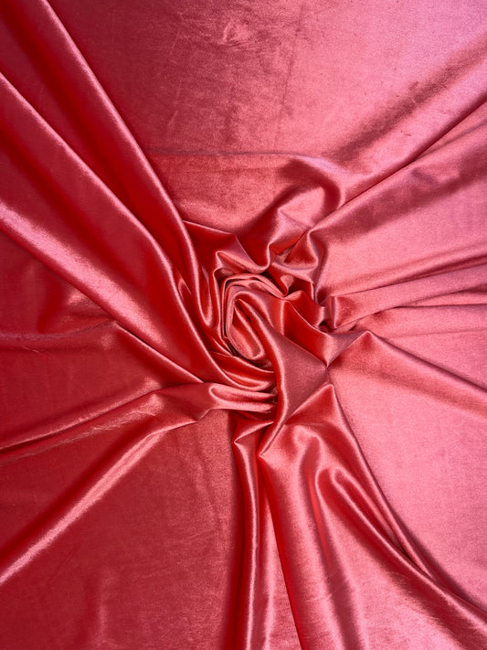 Hot Pink Plain Velvet