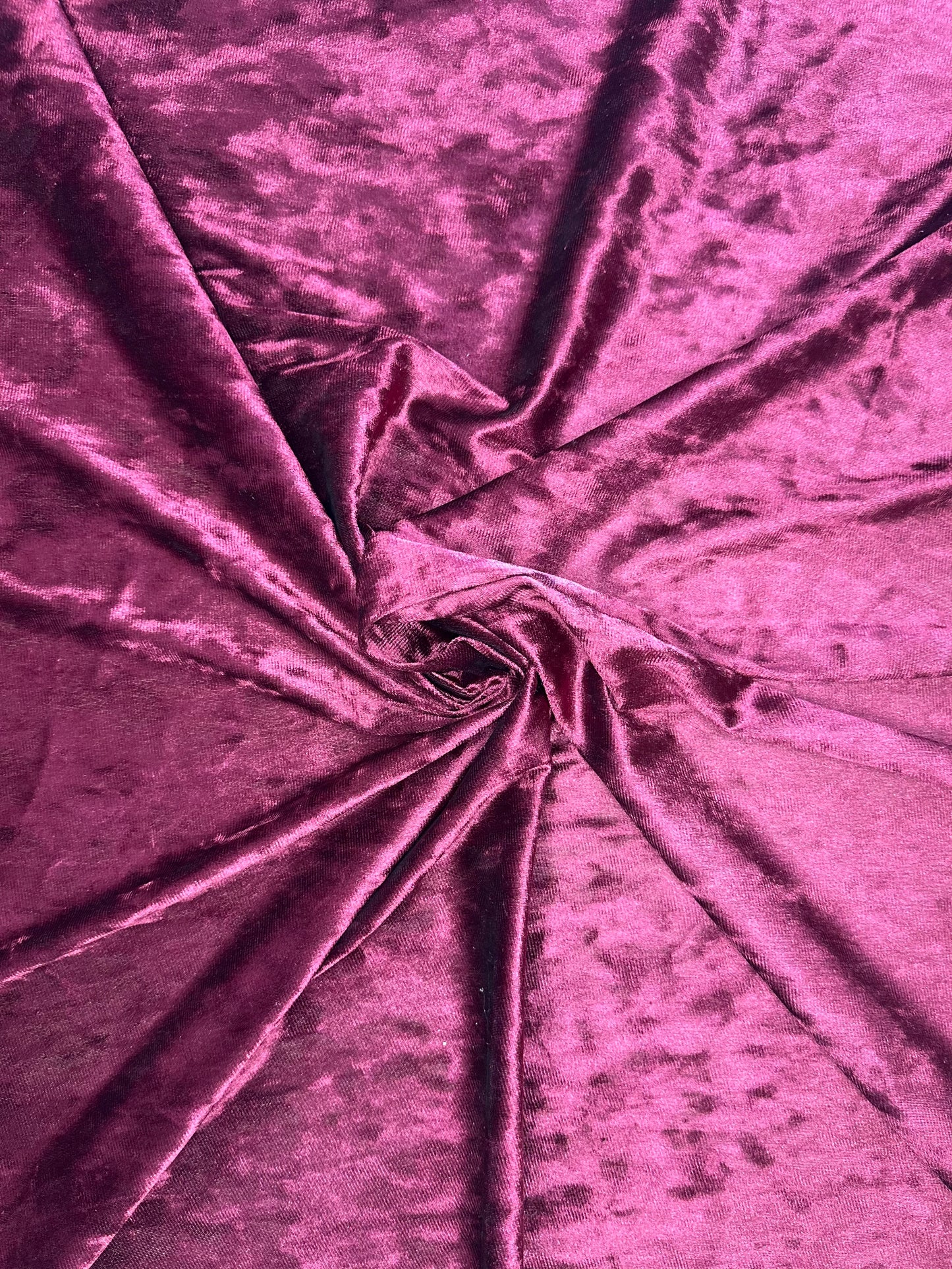 Burgundy Crushed Velvet
