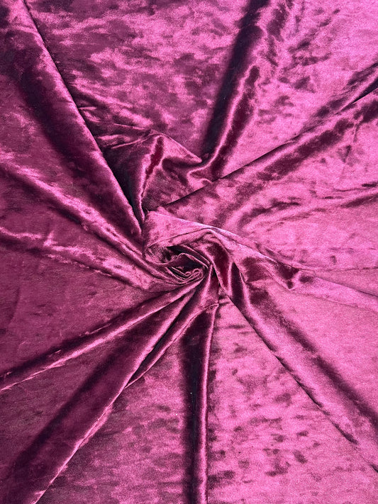 Burgundy Crushed Velvet