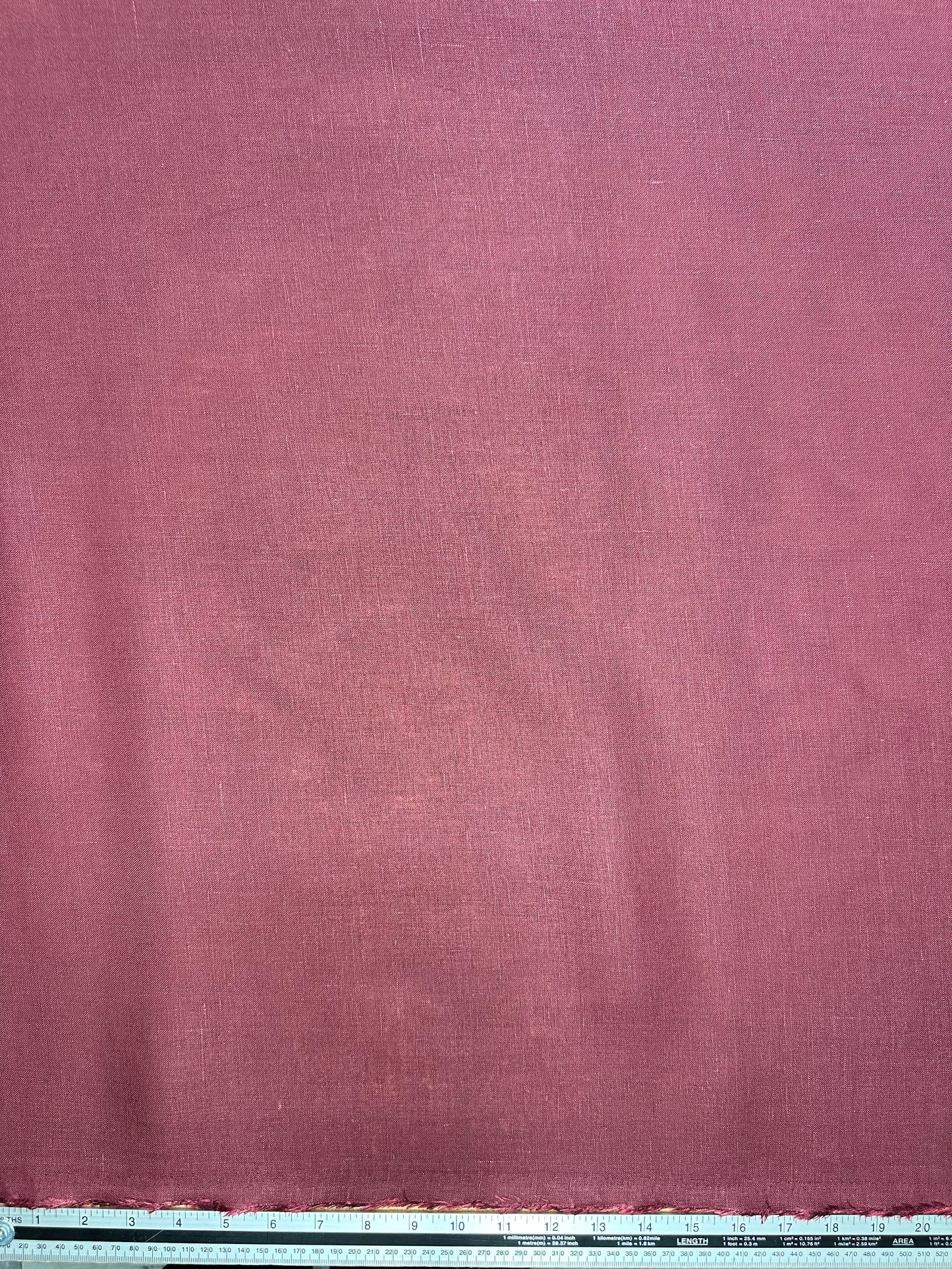 100% Irish Linen Maroon