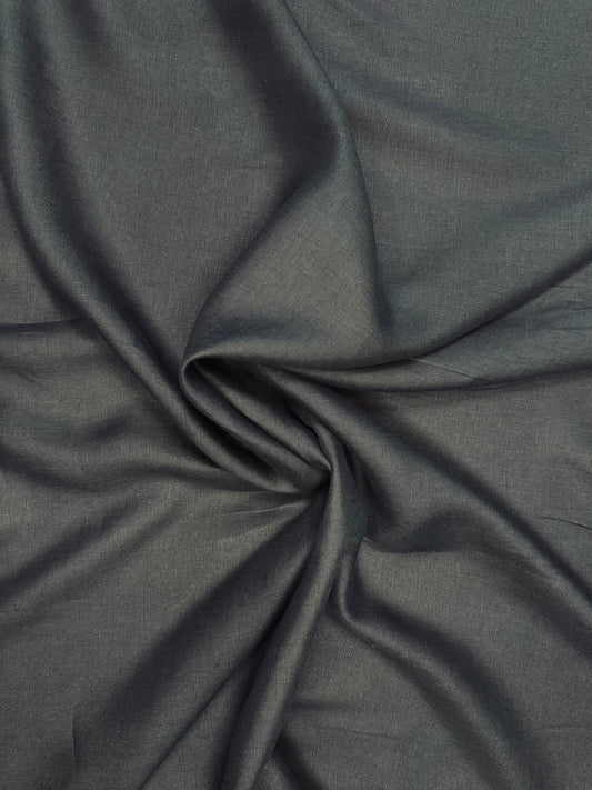 100% Irish linen Black