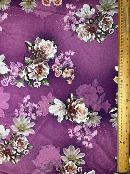 Purple Floral Velvet