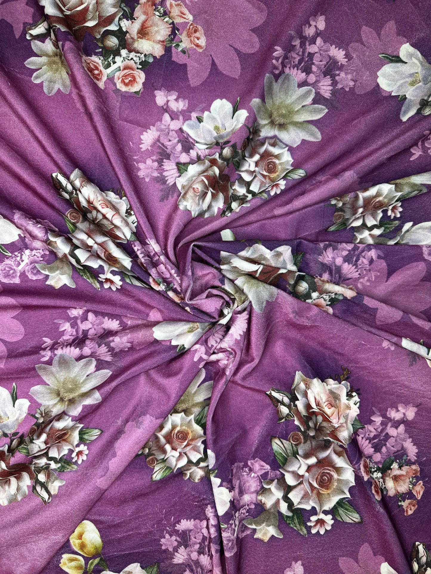 Purple Floral Velvet